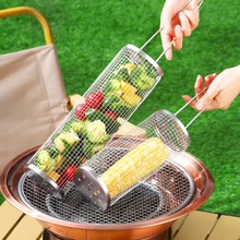 Load image into Gallery viewer, Stainless Steel Round Barbecue BBQ Grilling Basket