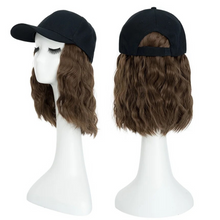 Load image into Gallery viewer, Heat Resistant Synthetic Wavy Wig Extension Baseball Cap