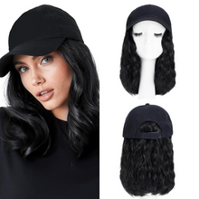 Load image into Gallery viewer, Heat Resistant Synthetic Wavy Wig Extension Baseball Cap