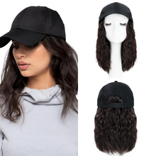 Load image into Gallery viewer, Heat Resistant Synthetic Wavy Wig Extension Baseball Cap