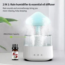Load image into Gallery viewer, 2-in-1 Desk Light Humidifier Rain Cloud Aromatherapy Essential Oil Zen Diffuser & Raining Cloud Night Light Mushroom Lamp