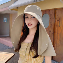 Load image into Gallery viewer, Elegant Wide Brim Sun Protection Shawl Hat for Women