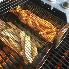 Load image into Gallery viewer, Stainless Steel Rolling BBQ Grill Basket