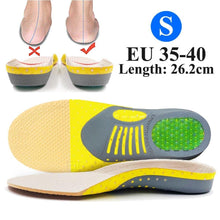 Load image into Gallery viewer, 2 pieces Premium Orthotic Gel Insoles Orthopedic Flat Foot Health Sole Pad For Shoes Insert Arch Support Pad For Plantar fasciitis Unisex