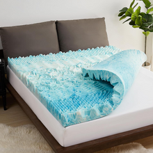 Load image into Gallery viewer, Premium Cooling Egg Crate Foam Mattress Topper
