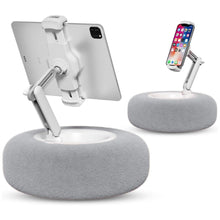Load image into Gallery viewer, Fuzzy Pillow Phone Holder with Snack Bowl