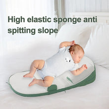 Load image into Gallery viewer, Baby Wedge Side Sleeping Pillow Bed Reflux Anti Roll Newborn Bed