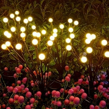 Load image into Gallery viewer, Swaying Solar Powered Firefly Lights for Outdoor Garden