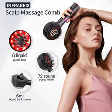 Load image into Gallery viewer, Hair Growth Massage Comb - Red Light Scalp Massager