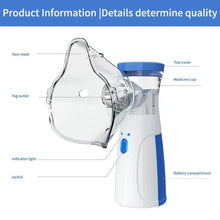 Load image into Gallery viewer, Portable Mini Mesh Nebulizer Adult & Kids