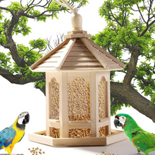 Load image into Gallery viewer, Wooden Transparent Household Bird Feeder