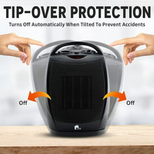 Load image into Gallery viewer, Portable Electric Space Heater Super Quiet Oscillating Heater Fan Thermostat