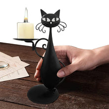Load image into Gallery viewer, Black Cat Candle Holder