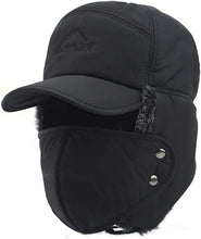 Load image into Gallery viewer, Premium Mens Winter Cold Weather Snow Hat With Ear Flaps And Brim
