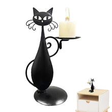 Load image into Gallery viewer, Black Cat Candle Holder