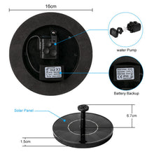 Load image into Gallery viewer, Solar Fountain Pump Floating Water Decor