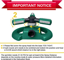 Load image into Gallery viewer, Garden Lawn Water Sprinkler