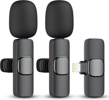 Load image into Gallery viewer, 2 Pack Wireless Microphone For Iphone Ipad