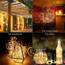 Load image into Gallery viewer, String Solar Lights Outdoor (Clear Cable)