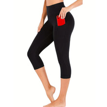 Load image into Gallery viewer, Ladies Capri Cotton Pants Leggings with Pockets