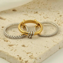 Load image into Gallery viewer, Trendy Gold Stackable Rings