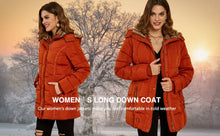 Load image into Gallery viewer, Women's Winter Outdoor Hiking Parka Coat with Faux Fur Lined Outdoor Windproof Coat