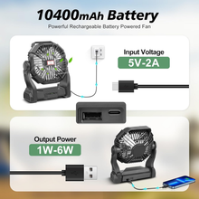 Load image into Gallery viewer, Portable Rechargeable Camping Fan