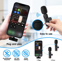 Load image into Gallery viewer, 2 Pack Wireless Microphone For Iphone Ipad