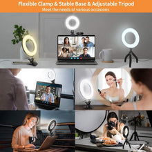 Load image into Gallery viewer, Clip on Laptop Ring Light