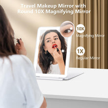 Load image into Gallery viewer, Travel Lighted Makeup Mirror With Magnification