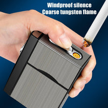 Load image into Gallery viewer, Metal Cigarette Case With Lighter