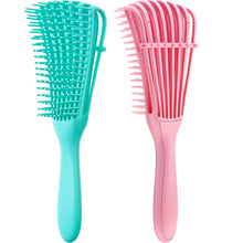 Load image into Gallery viewer, 2 Pieces Detangling Brush for Afro America African Hair Textured 3a to 4c