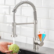 Load image into Gallery viewer, Single-Hole Spring Kitchen Faucet With Pull-Down Sprayer