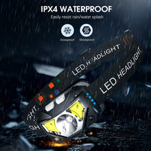 Load image into Gallery viewer, 2-Pack Ultra-Bright Led Rechargeable Headlamp Flashlight Waterproof And Motion Sensor