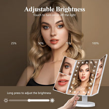 Load image into Gallery viewer, Tri-Fold Led Makeup Mirror With Light