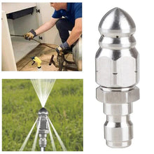 Load image into Gallery viewer, Pressure Washer Sewer Jetter Nozzle with 1/4'' Quickly Connector