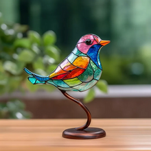 Load image into Gallery viewer, Colorful Birds on Branch Desktop Ornaments