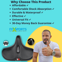 Load image into Gallery viewer, Extra Large Bike Seat With Comfortable Thick Foam and Waterproof