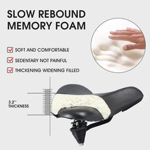Load image into Gallery viewer, Extra Large Bike Seat With Comfortable Thick Foam and Waterproof