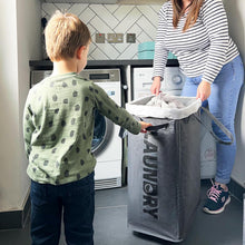 Load image into Gallery viewer, 75L Collapsible Large Laundry Basket with Wheels