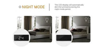 Load image into Gallery viewer, Digital Alarm Clock Smart Mirror Desktop Bedside Nightlight