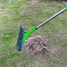 Load image into Gallery viewer, Long Reach Thatch Rake for Dethatching Dead Grass
