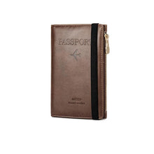 Load image into Gallery viewer, RFID Blocking Leather Card Wallet Travel Multifunctional Passport Case Wallet