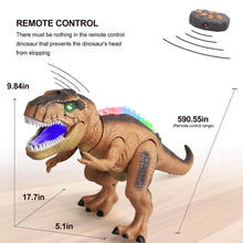 Load image into Gallery viewer, Remote Control T-Rex Dinosaur With LED Light Up, Walking & Roaring Realistic Dinosaur Toys