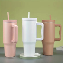 Load image into Gallery viewer, Trendy Stainless Steel Insulated Water Bottle with Straw and Handle