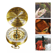 Load image into Gallery viewer, Dad To Son - Enjoy The Ride - Compass Lettering Multi-Function Compass