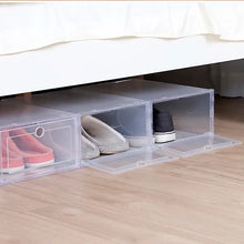Load image into Gallery viewer, 6pcs Clear Shoe Box Stackable Plastic Organizer