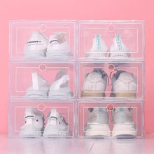 Load image into Gallery viewer, 6pcs Clear Shoe Box Stackable Plastic Organizer