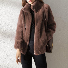 Load image into Gallery viewer, High Collar Fur Down Jacket