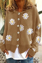 Load image into Gallery viewer, Floral Embroidery Knitted Sweater